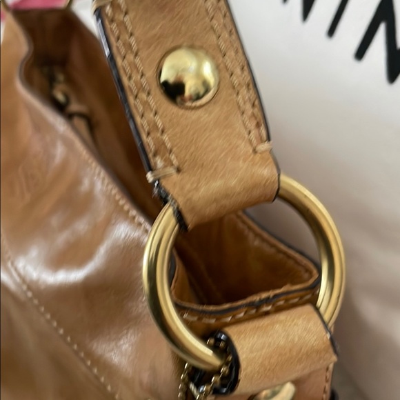 Coach Tan Leather Hobo Shoulder Bag - Picture 6 of 16
